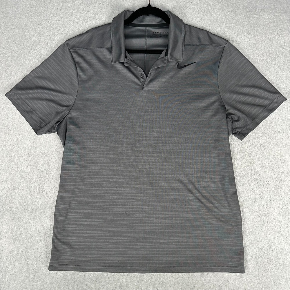 Nike Golf Dri-FIT Polo Shirt Men's XL Gray Standard Fit